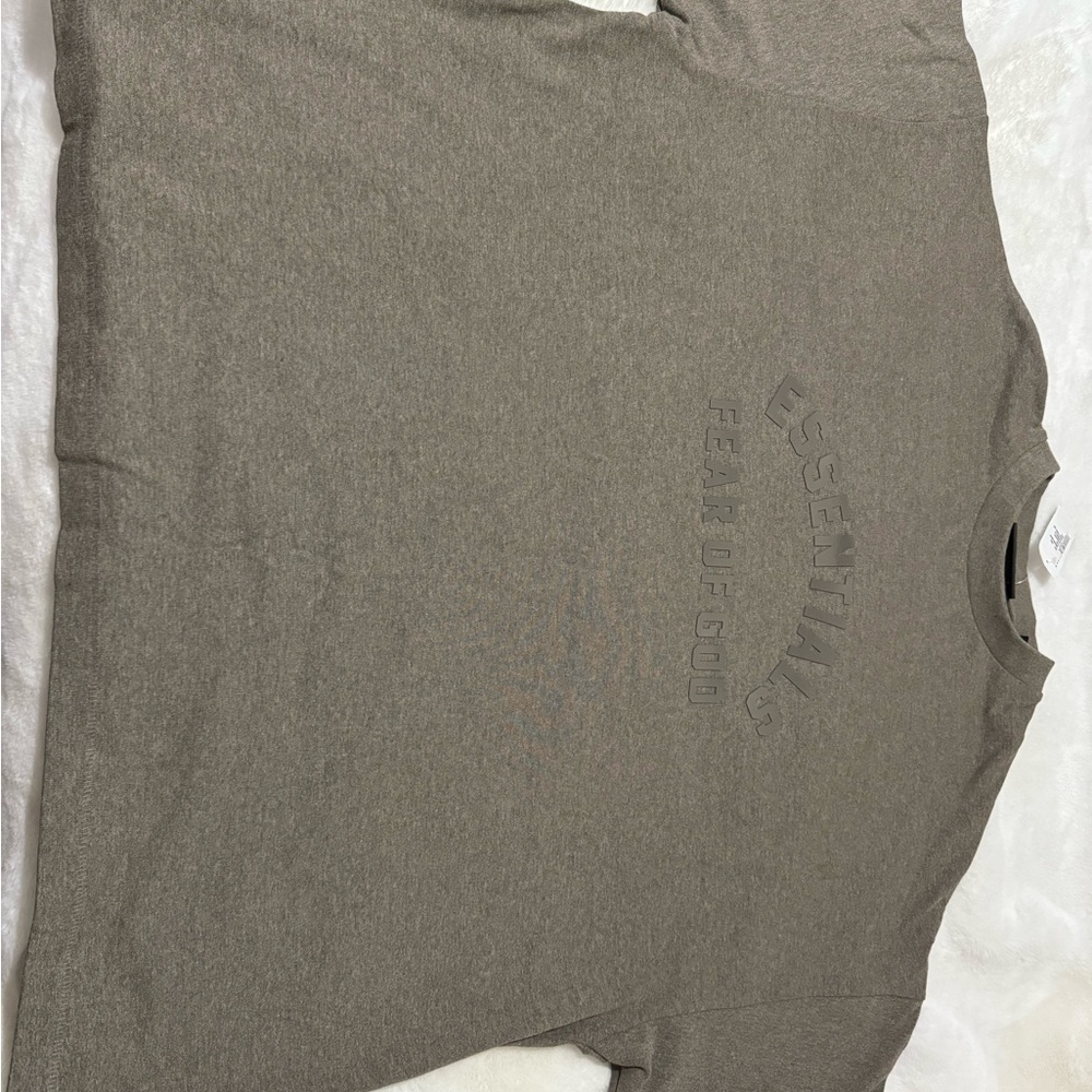 Fear of God Essentials oversized dark heather grey shirt
